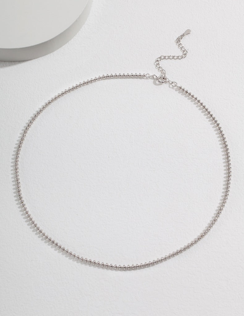 Sterling silver abacus bead necklace