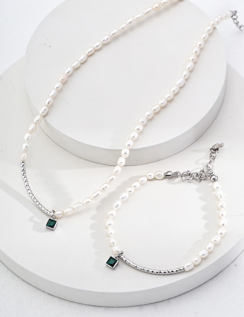 Sterling Silver Pearl Bracelet