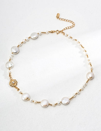 Sterling silver pearl necklace